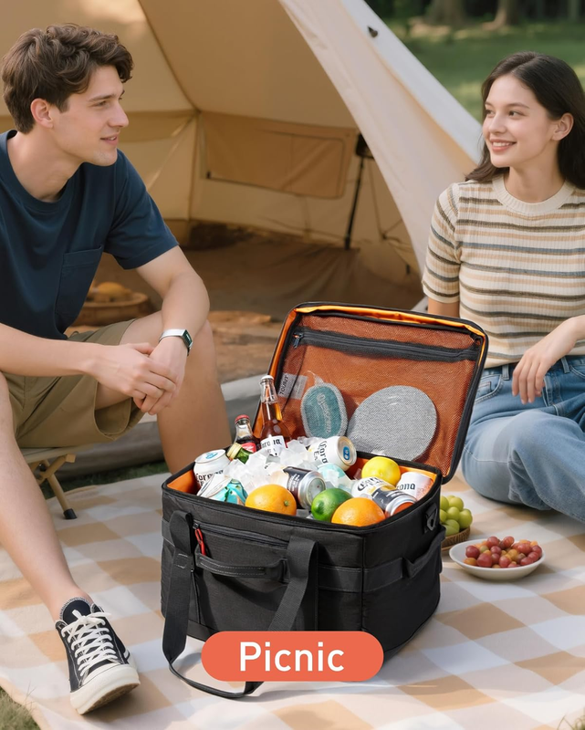 Soft Sided Cooler Bag Insulated 48-60 Cans Large Collapsible Leakproof8
