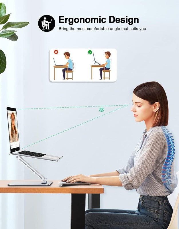 Foldable Laptop Stand Adjustable Aluminum Desk Riser for 10 16" Laptops1