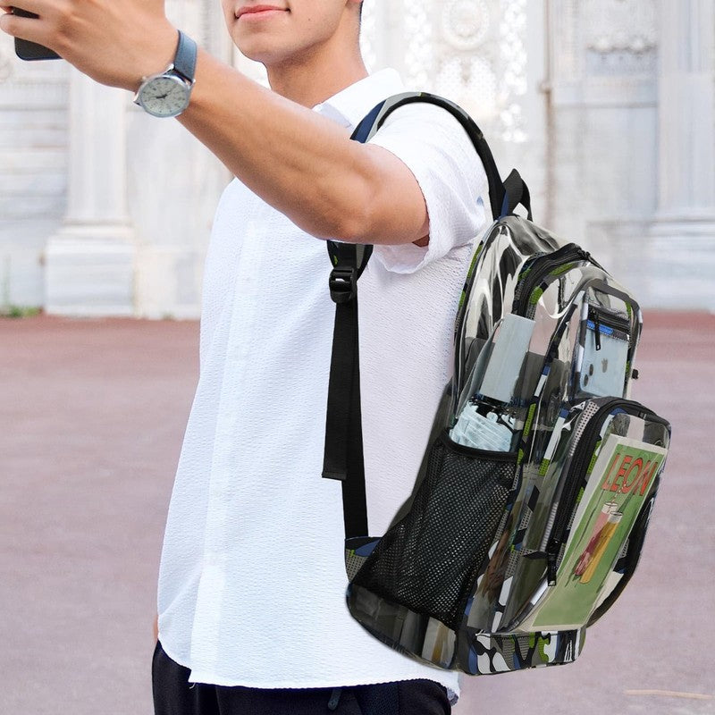 Clear Backpack Heavy Duty Clear Book Bag Large See through Backpack for College1
