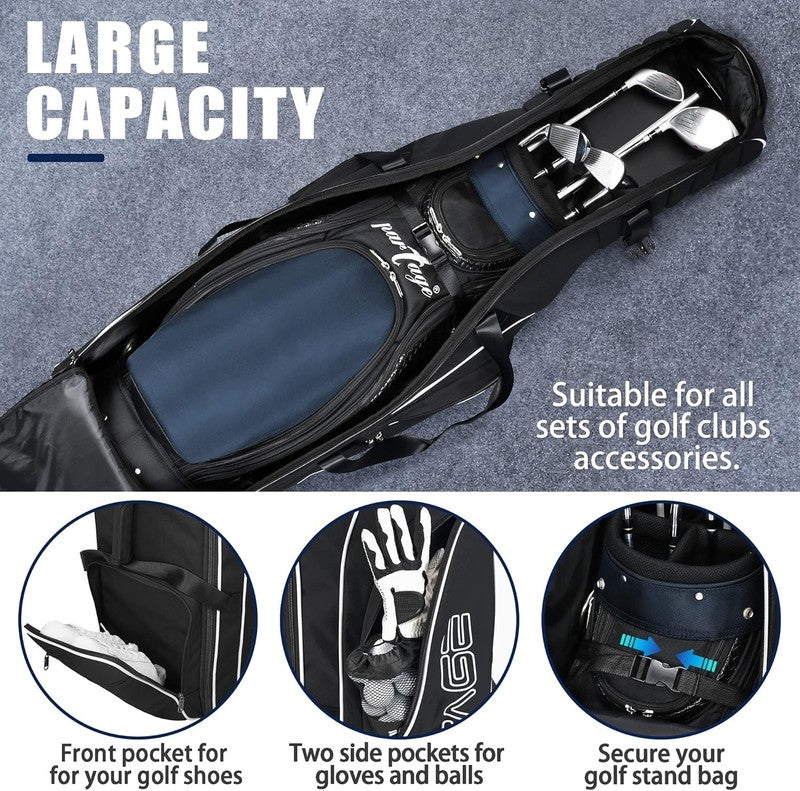 Golf Travel Bag w Wheels 900D Heavy Duty Oxford Airline Case Black4