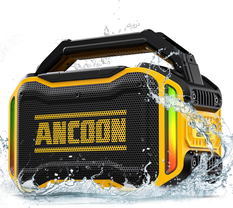 80W Bluetooth Speaker, Loud Bass, IPX6 Waterproof, 20H Playtime, TWS, Yellow10