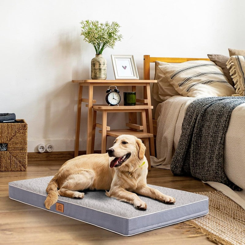 Orthopedic Dog Bed for Large Dogs   Waterproof Mat with Washable Cover, Grey4