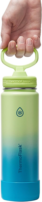 24oz Insulated Water Bottle Stainless Steel Spout Lid Leakproof Hot Cold2