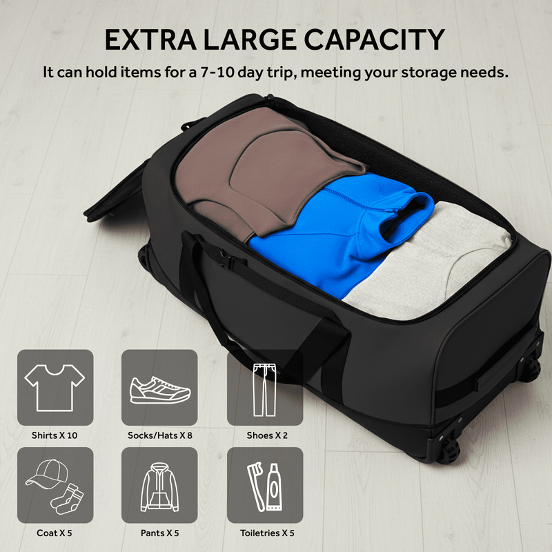 30in Rolling Duffle Bag Expandable 100-120L Waterproof Travel Wheeled5