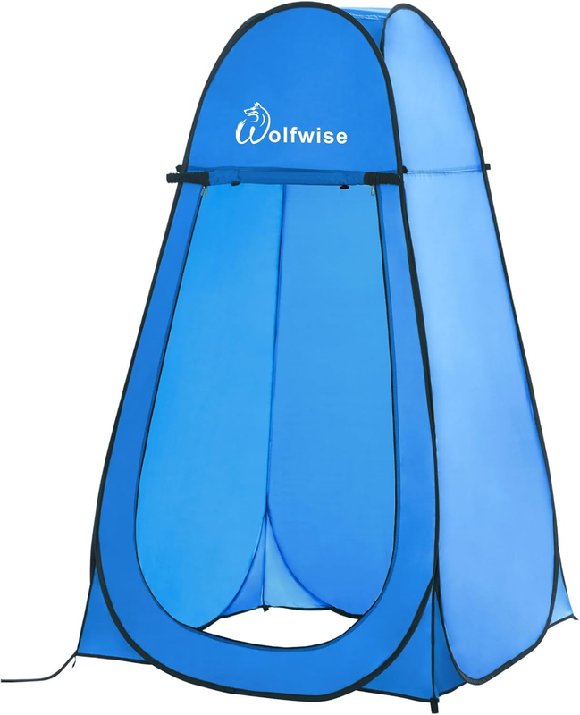 Pop Up Shower Tent Camping Portable Privacy Changing Ventilated Carry Bag Blue8