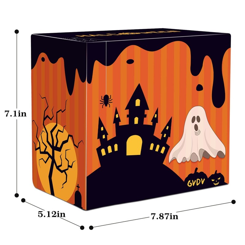 5Ft Halloween Inflatable Pumpkin Ghost w/ 360° Colorful LED Lights Yard Decor7