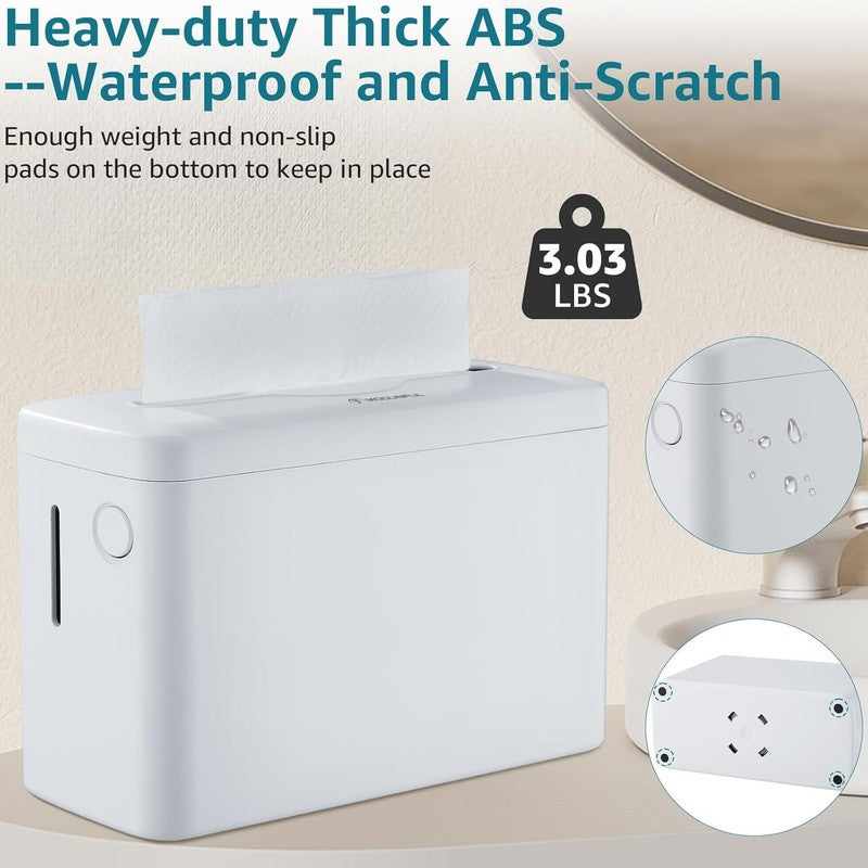 Trifold Paper Towel Dispenser Countertop White Heavy Duty 300 Sheet Wide Design3