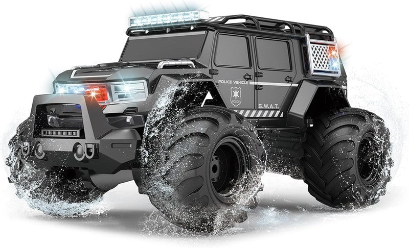 Amphibious 1:14 Waterproof RC Police Car with Lights for Kids Ages 6 121