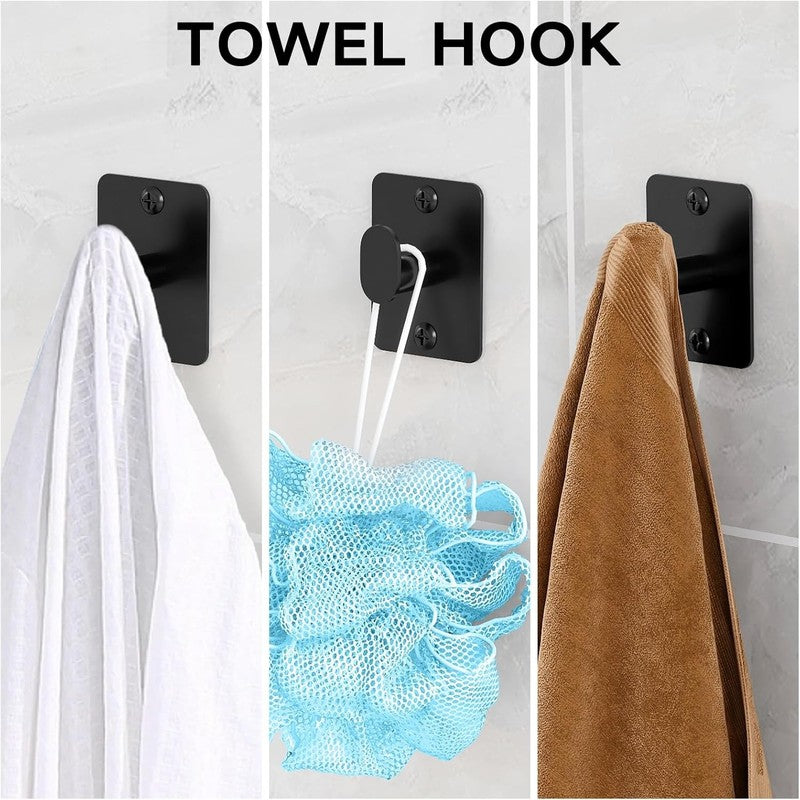 Matte Black Bathroom Accessories Set,  4 Pieces Bathroom Hardware Set, 24 Inch T4