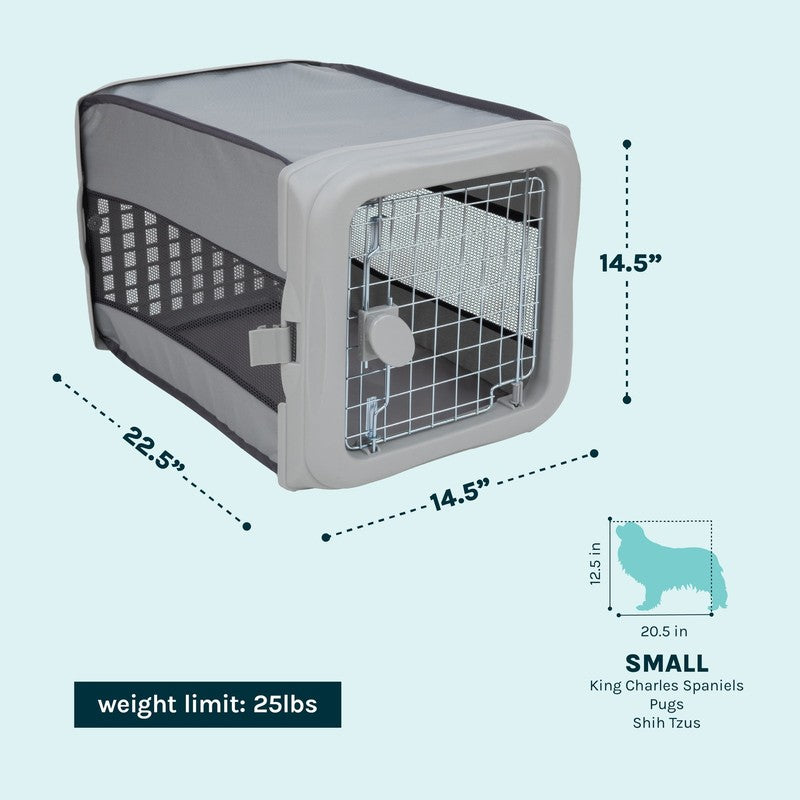 Sport Pet Designs 22.5-Inch Collapsible Pop-Up Dog Kennel, Gray, Small1