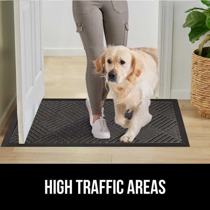 Weathermax All Season Waterproof Doormat 17x29 Gray Indoor Outdoor Rubber5