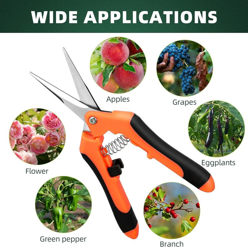 3 Pack Garden Pruning Shears, Stainless Steel Shears, Gardening Shears, Scissors6
