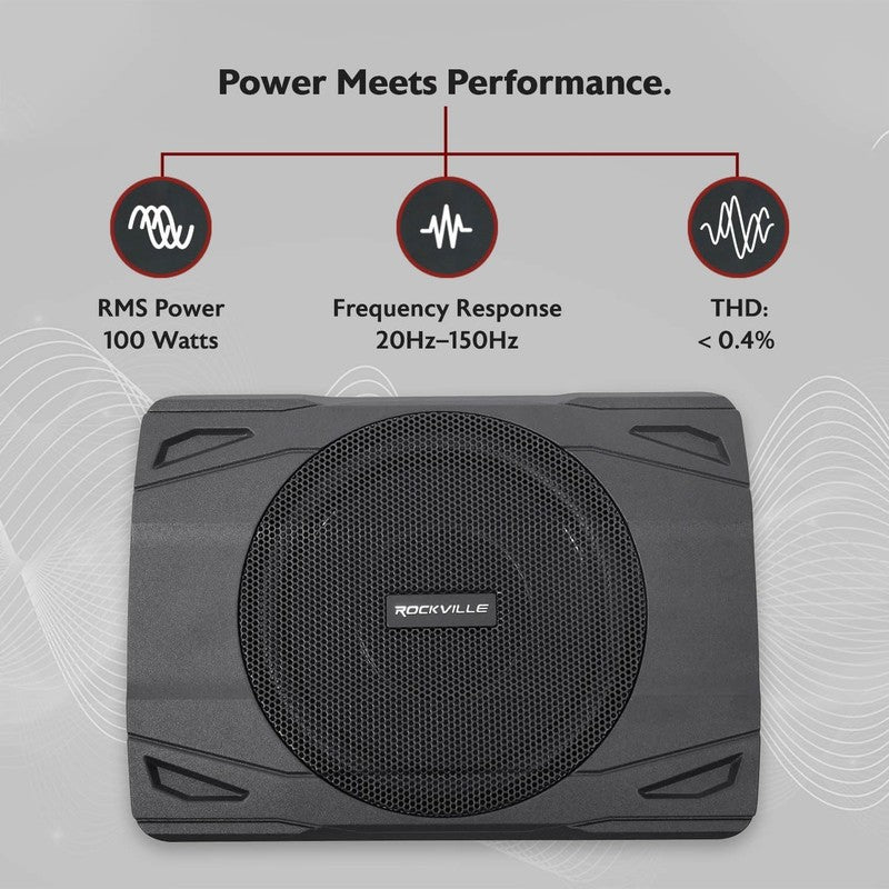 SS8P 400W 8" Slim Under Seat Subwoofer   Deep Bass for Cars & Trucks1