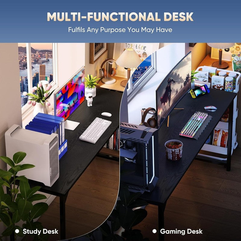 Compact 32" Modern Black Wood Desk   Ideal for Home Office & Study7