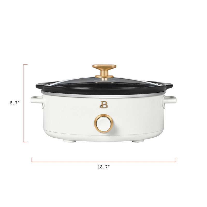 2.5 Qt Dip and Serve Manual Slow Cooker, White Icing by Drew Barrymore8