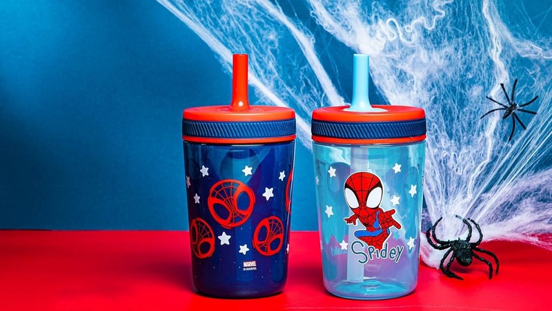 Spider Man Kelso 15Oz Toddler Cups, 2 Pack Leak Proof Sippy Cups for Kids8