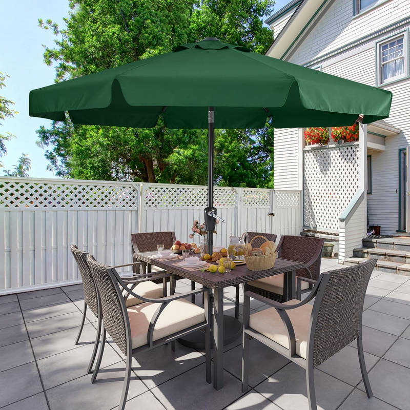 Outdoor 9FT Market Umbrella Crank Tilt Waterproof UV Protection Green7