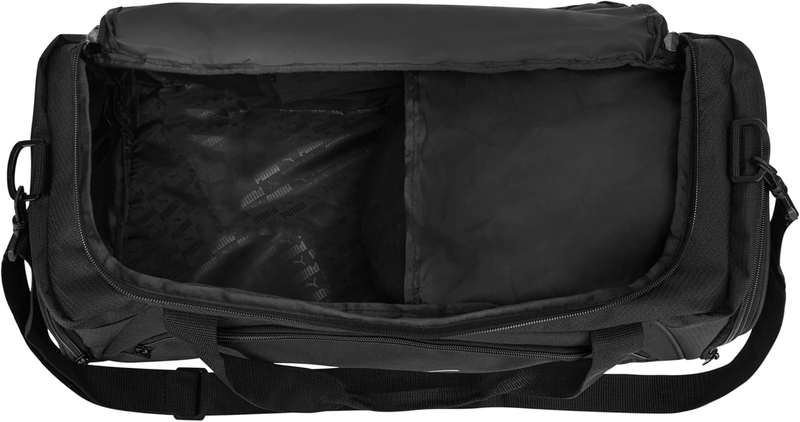 Accelerator Duffel Bag with Removable Strap & Shoe Pocket, Black/Silver, Size3