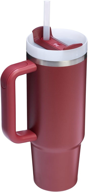 Stanley Quencher H2.0 30oz Tumbler w/ Handle Straw Insulated Cranberry2