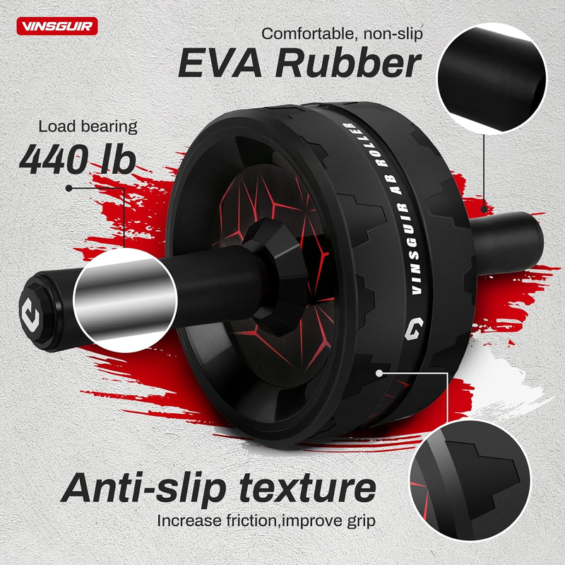 Ab Roller Wheel with Knee Pad | Abs & Core Workout Home Gym Trainer3