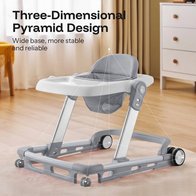 Baby Walker for Babies 6-18 Months, Anti-Rollover, Seat and Height Adjustable, W2