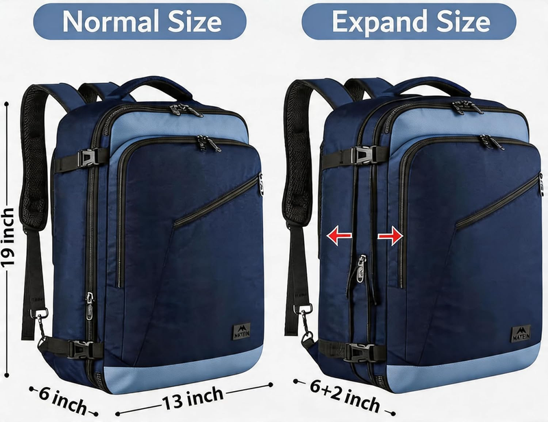 Carry On Backpack Airline Approved Expandable Travel Bag4