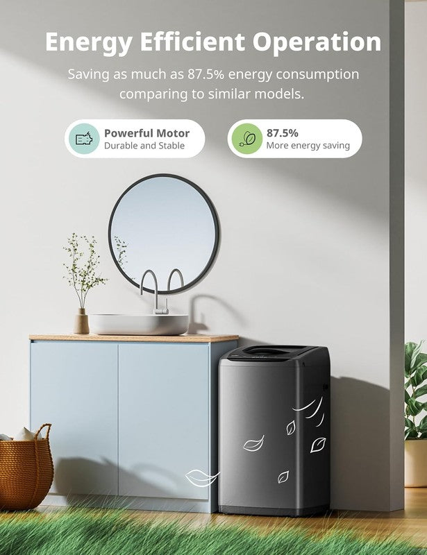 Compact Comfee Portable Washer with LED Display & 5 Wash Cycles, Space-Saving4