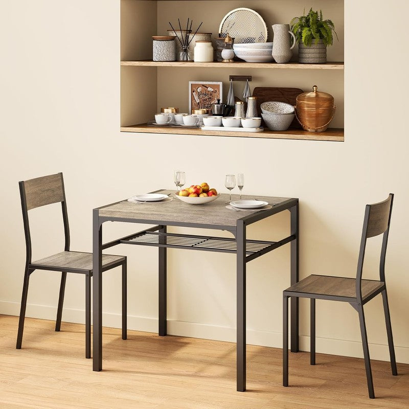 Dining Table Set for 2, 3 Piece Kitchen Table with 2 Chairs for Small Space, Apa7
