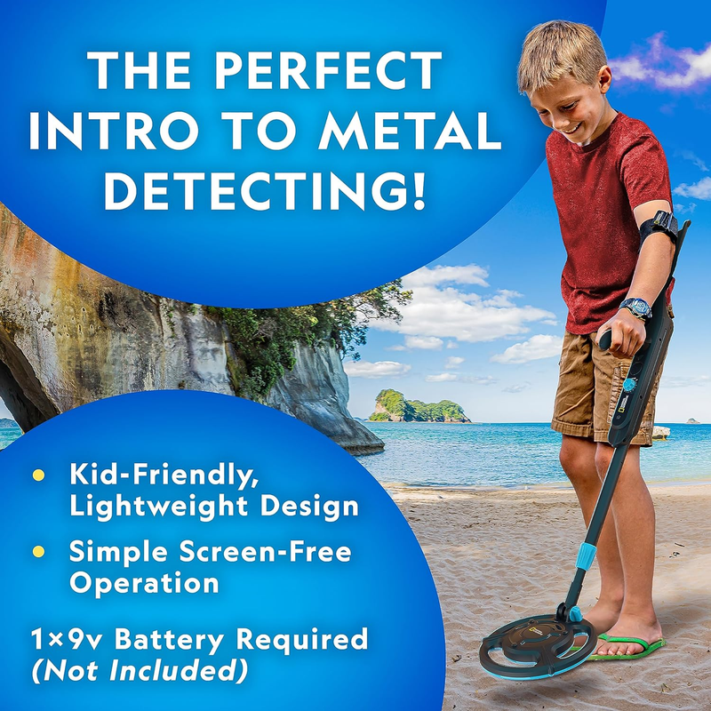 National Geographic Kids Metal Detector Kit Waterproof Coil Trowel Starter1