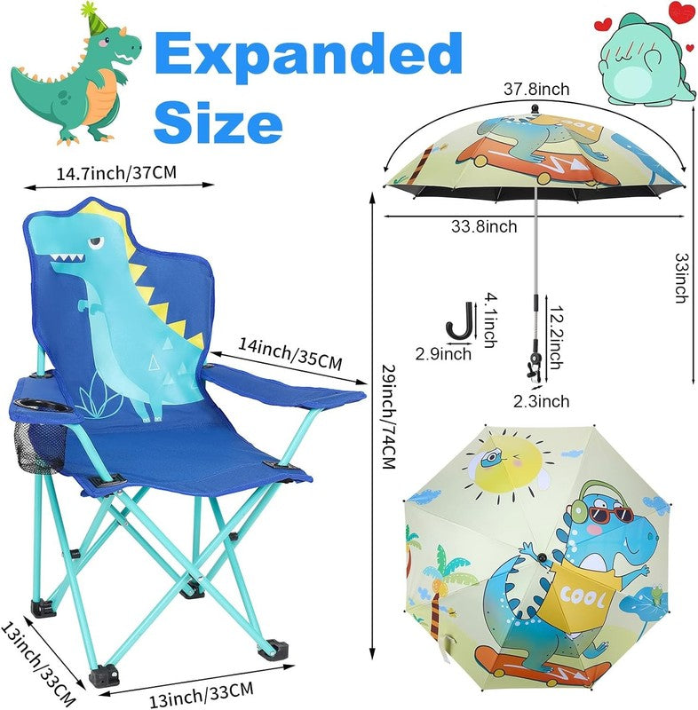 Kids Folding Outdoor Lawn & Camping Chair w/ Cup Holder & Carry Bag1