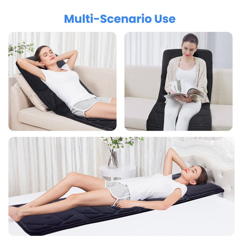 Full Body Massage Mat with Heat, Electric Massage Pad for Back Pain Relief, Gift2