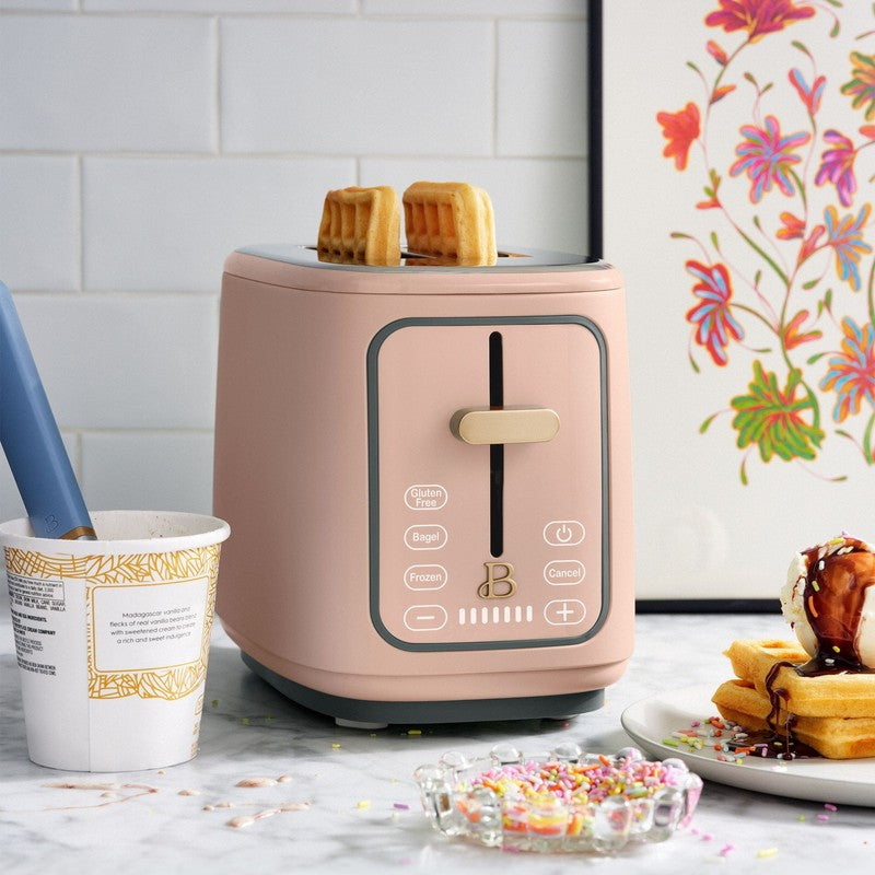2 Slice Toaster with Touch Activated Display, Rose by Drew Barrymore4