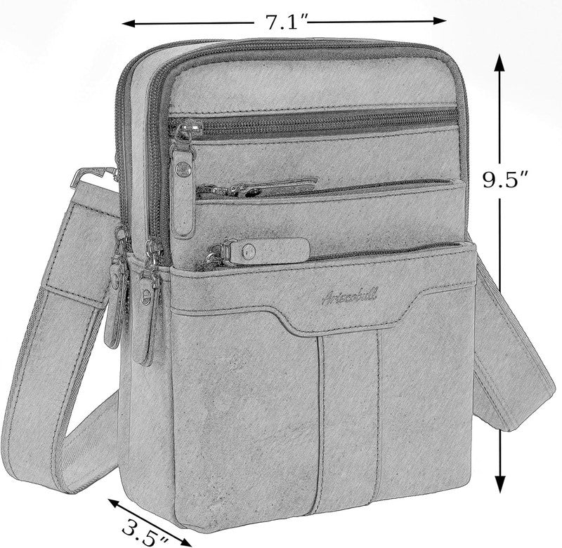 Leather Messenger Bag Men Small Sling Shoulder Crossbody Man Purse Pack1