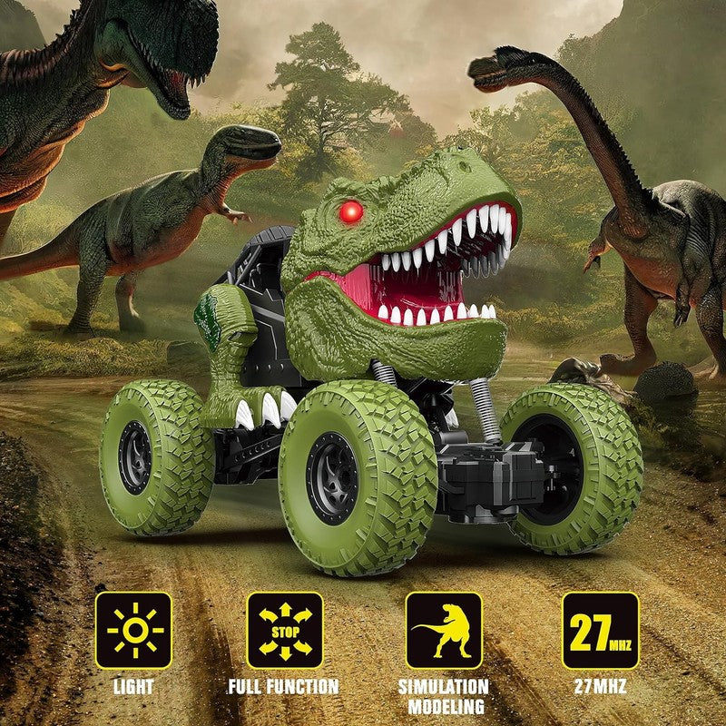 Remote Control Dinosaur Car for Kids Boys, 2.4Ghz All Terrain Remote Control Din1