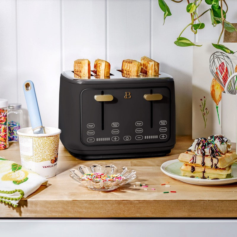 4-Slice Toaster with Touch-Activated Display, Black Sesame by Drew Barrymore1