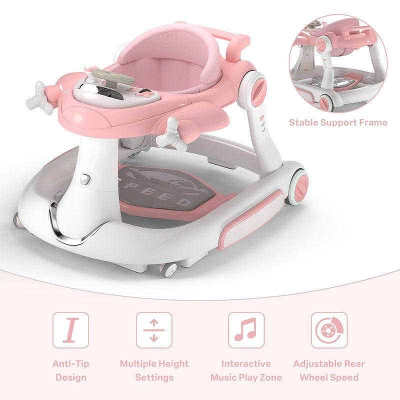 5-In-1 Musical Baby Walker with Wheels, Foldable Baby Walker for Boys Girls, Pin2