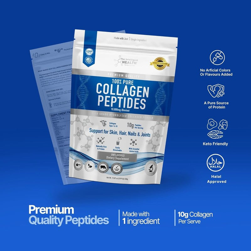 Collagen Peptides Powder, Hydrolyzed Type I & III, Grass Fed, Unflavored7