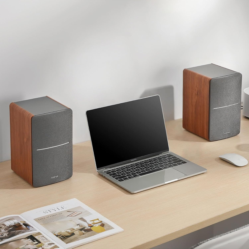 R1280T Powered Bookshelf Speakers - 2.0 Active near Field Studio Monitor Speaker4