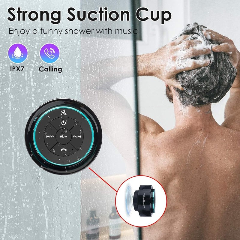Soundangel Mate Shower Speaker, IPX7, Suction Cup, 12H Play, Rich Bass, Gift2