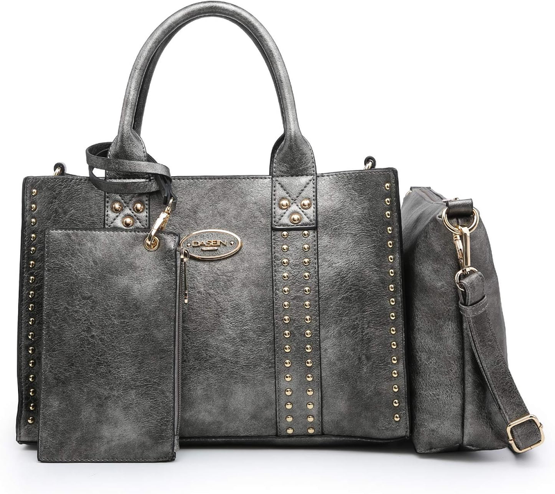 3Pc Women’s Handbag Set Tote Satchel Shoulder Top Handle Purse Wallet7
