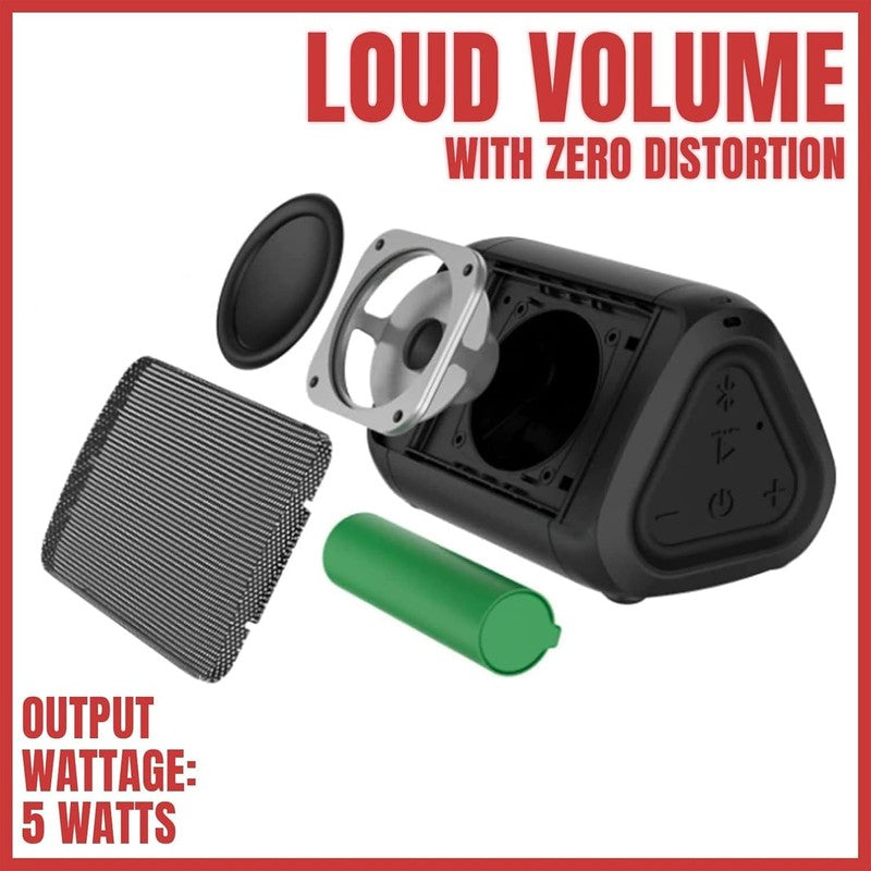 Oontz Angle Solo Bluetooth Speaker 5W, 10H Battery, 100Ft Range, IPX5 Black2