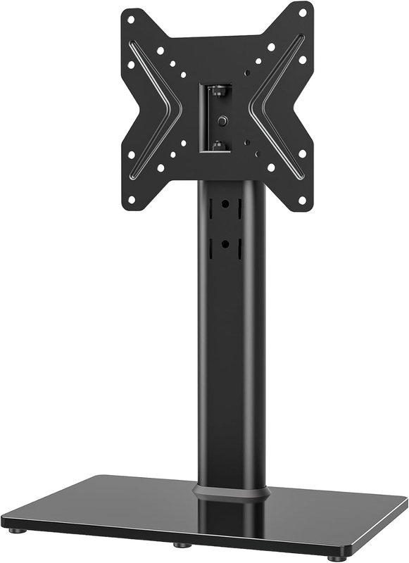 Universal TV Stand for 32–60" TVs, Height Adjustable Mount with Glass Base9