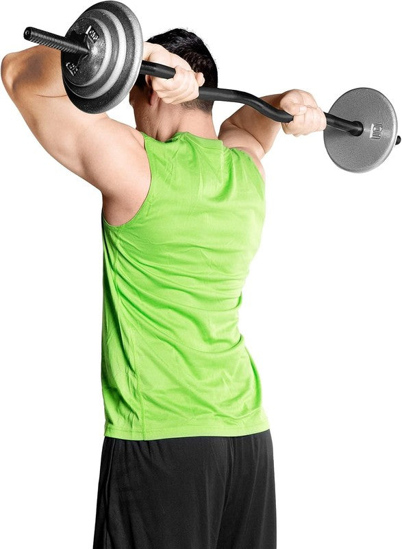 47 Inch Standard Threaded Solid Easy Curl Bar3