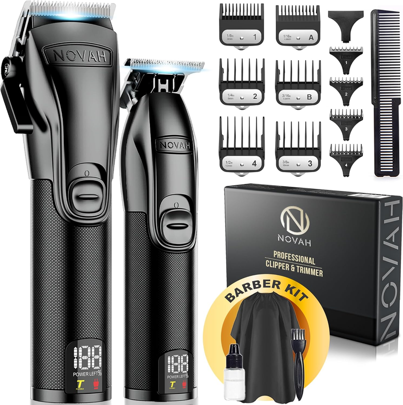 Novah  Professional Hair Clippers for Men, Professional Barber Clippers and Trim8