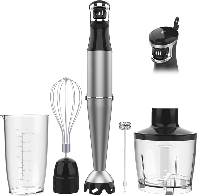 Immersion Blender Handheld Corded Hand Blenders Set 1100W, Trigger Variable Spee8