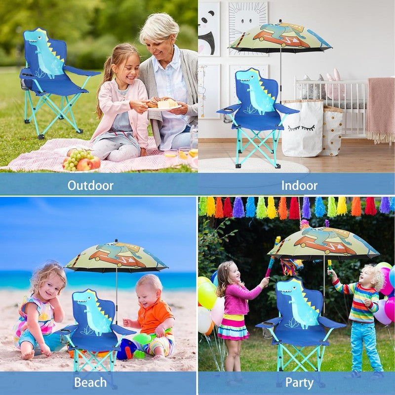 Kids Folding Outdoor Lawn & Camping Chair w/ Cup Holder & Carry Bag6