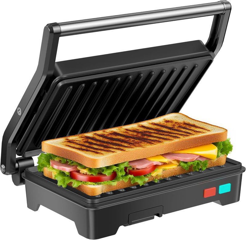 Panini Press Grill 1000W 3-in-1 Sandwich Maker Nonstick Stainless Steel7