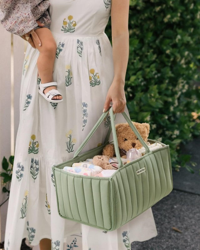Baby Diaper Caddy Organizer Storage Basket Newborn Essentials Sage4