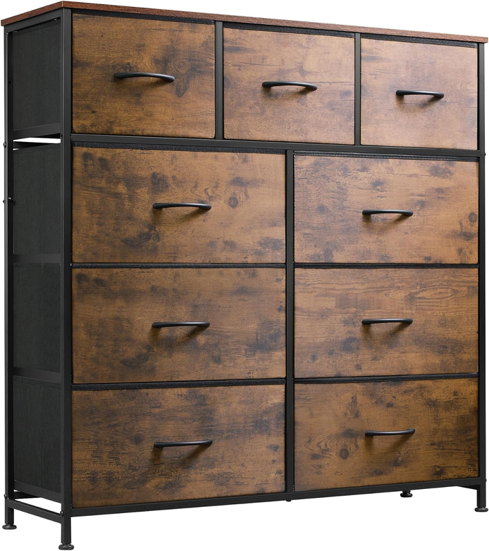 9 Drawer Dresser, Fabric Storage Tower for Bedroom, Hallway, Entryway, Closet, T8