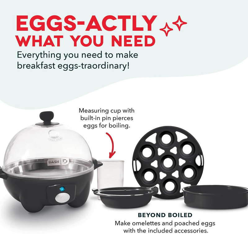 Rapid Egg Cooker   Boiler, Poacher & Steamer   Includes Measuring & Recipe Guide3
